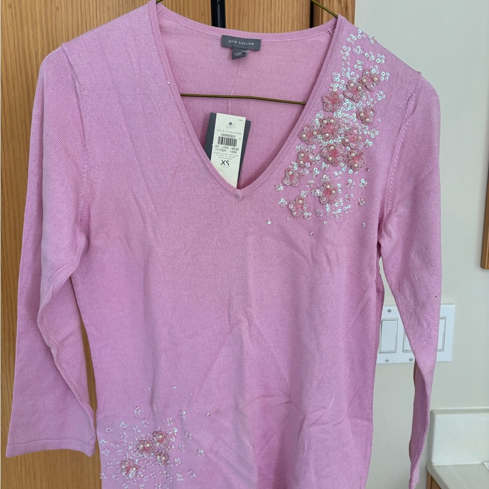 ANN TAYLOR - NEW  Pink Long Sleeve - XS